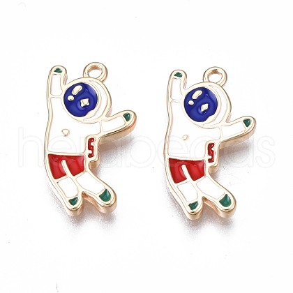 Brass Enamel Pendants KK-N232-212-1