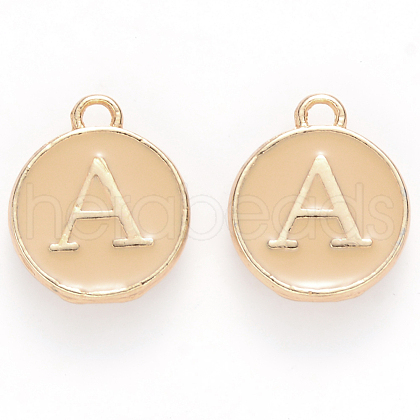 Golden Plated Alloy Enamel Charms ENAM-S118-06A-1