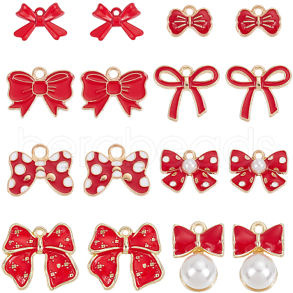 SUNNYCLUE 48Pcs 8 Styles Alloy Enamel Pendants ENAM-SC0005-89-1