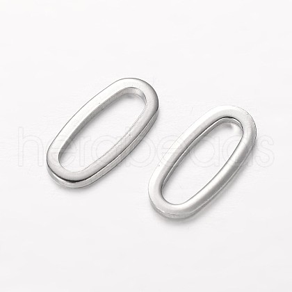 Tarnish Resistant Oval 304 Stainless Steel Link Rings STAS-I045-42-1