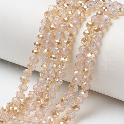 Electroplate Glass Beads Strands EGLA-A034-J3mm-K01-1