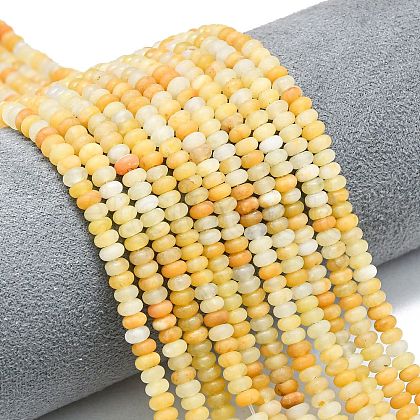 Natural Topaz Jade Beads Strands G-P575-A41-4x2mm-1