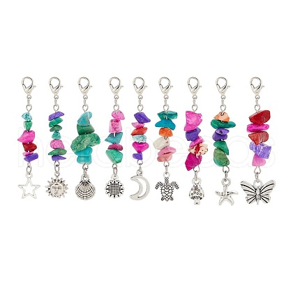 WADORN 12 Sets 3 Style Tibetan Style Alloy Pendant Decorations HJEW-WR0001-09-1