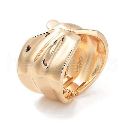 Alloy Wide Hinged Bangles BJEW-C058-07A-G-1
