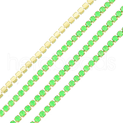 Brass Rhinestone Strass Chains CHC-N017-003B-B01-1