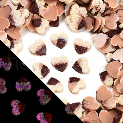 Luminous Resin Imitation Chocolate Decoden Cabochons RESI-K036-28B-01-1