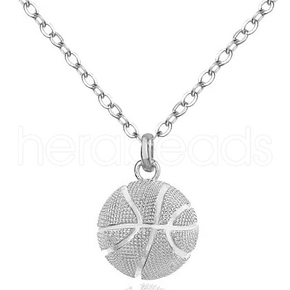 Basketball Alloy Pendant Necklaces FS-WG755B2-01-1
