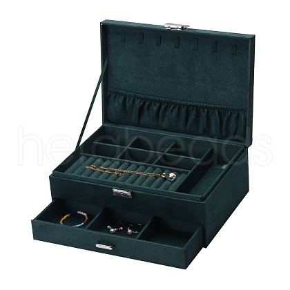 Velvet & Wood Jewelry Boxes VBOX-I001-04C-1