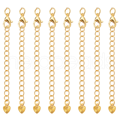 BENECREAT 12Pc Brass Chain Extender FIND-BC0013-75B-1