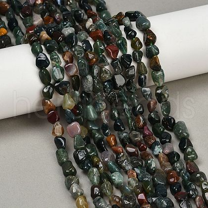 Natural Indian Agate Beads Strands G-Q060-D08-02-1