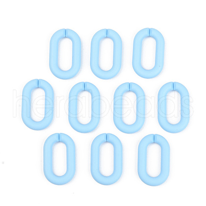 Opaque Spray Painted Acrylic Linking Rings OACR-T024-02-I03-1
