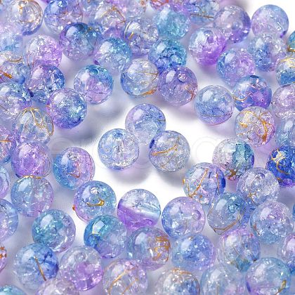 Transparent Crackle Acrylic Beads DACR-D300-01H-10mm-1