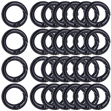 SOFPLATE 30Pcs Zinc Alloy Spring Gate Rings FIND-SP0001-40-1