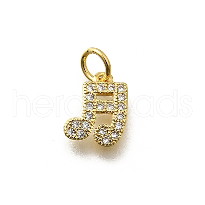Brass Micro Pave Cubic Zirconia Charms KK-P295-50G-1