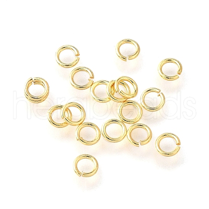 Brass Open Jump Rings KK-V007-004G-05-1