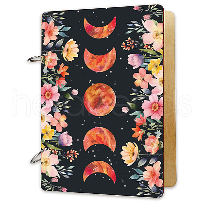 SUPERDANT 1 Set Wooden 2-Ring Loose Leaf Binder Postcard Phote Album Cover DIY-SD0001-02G-1