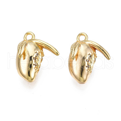 Brass Micro Pave Cubic Zirconia Pendants KK-N231-235-1