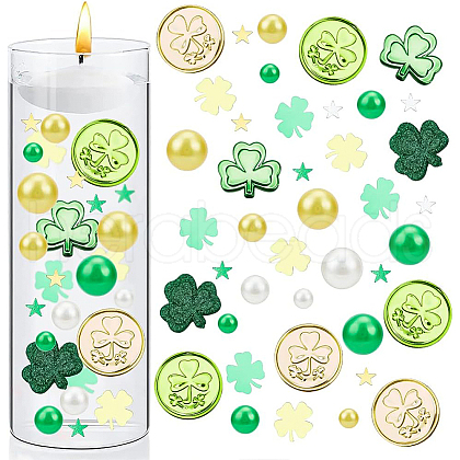 BENECREAT DIY Saint Patrick's Day Vase Fillers for Centerpiece Floating Candles AJEW-BC0003-63-1