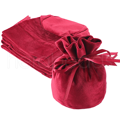Beebeecraft 6Pcs Velvet Drawstring Pouches ABAG-BBC0001-19C-1