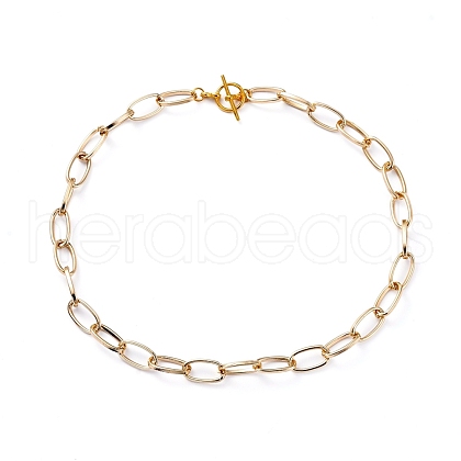 Unisex Aluminium Paperclip Chain Necklaces NJEW-JN02720-1