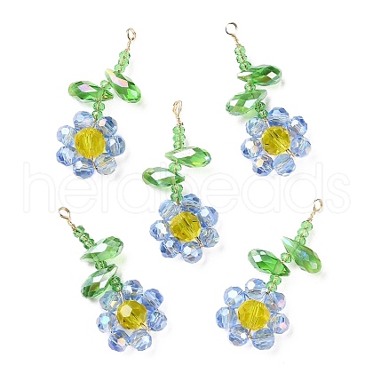 Glass Beaded Pendants GLAA-C028-06A-1