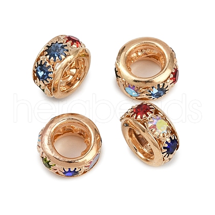 Brass Rhinestone Beads KK-U071-02C-02KCG-1