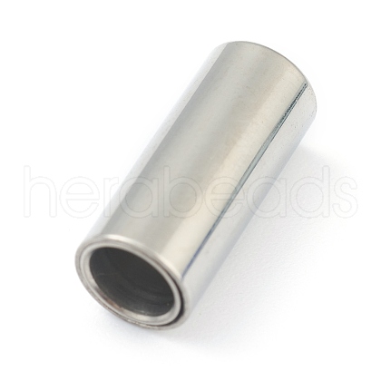 Tarnish Resistant 304 Stainless Steel Magnetic Clasps with Glue-in Ends STAS-O148-06B-1