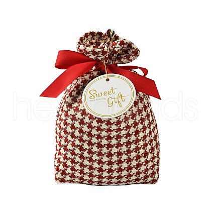 Cloth Tartan Gift Candy Drawstring Bags ST-CJ0003-01B-1