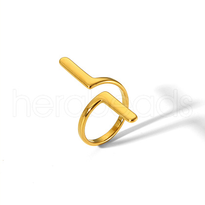 Exaggerated Personality Stainless Steel Cuff Ring for Women AA3859-1-1