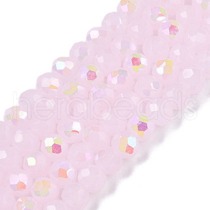 Electroplate Glass Beads Strands EGLA-A044-J4mm-L02-1