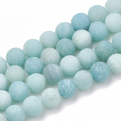 Natural Amazonite Beads Strands X-G-T106-189-1