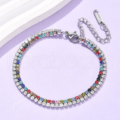 304 Stainless Steel Multi-strand Bracelets BJEW-C103-03P-1