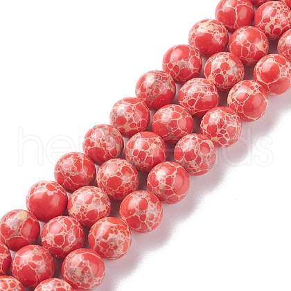 Synthetic Imperial Jasper Beads Strands G-E568-01C-04-1