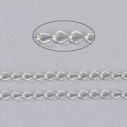 Brass Twisted Chains X-CHC-Q001-5x4mm-S-1