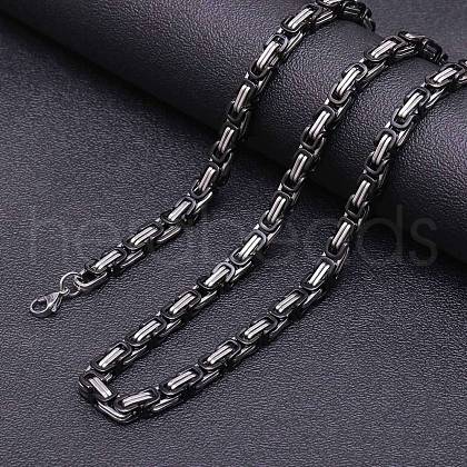 Stainless Steel Byzantine Chain Necklaces for Men FS-WG56795-51-1