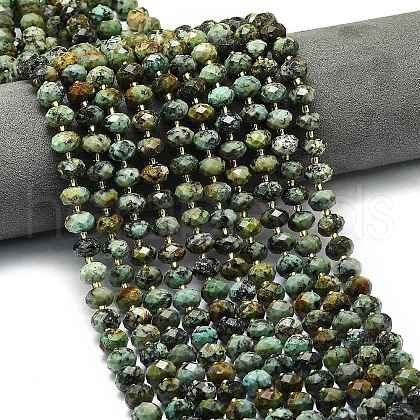 Natural African Turquoise(Jasper) Beads Strands G-P573-A29-01-1