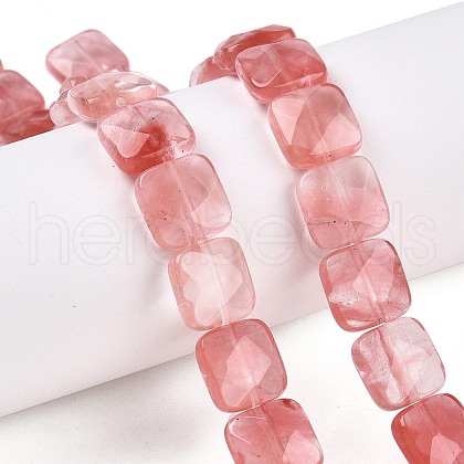 Cherry Quartz Glass Beads Strands G-T138-156-1