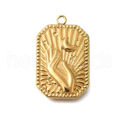 PVD Vacuum Plating 201 Stainless Steel Pendants STAS-C111-30G-1