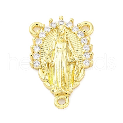 Brass Clear Cubic Zirconia Virgin Mary Chandelier Component Links KK-D325-07G-04-1