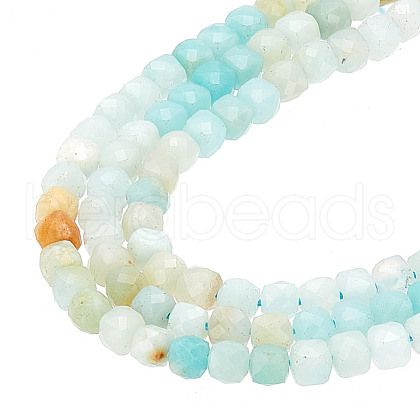 FIBLOOM 1 Strand Natural Flower Amazonite Beads Strands G-FI0001-03-1