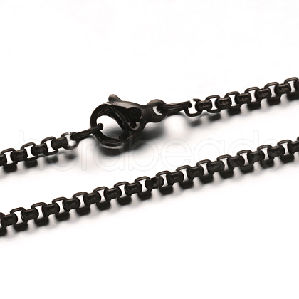 304 Stainless Steel Box Chain  Necklaces STAS-L164-04B-1