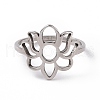 201 Stainless Steel Flower Finger Ring RJEW-J051-32P-2