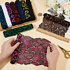 BENECREAT 10Pcs 10 Colors Polyester Elastic Lace Trim OCOR-BC0007-57-3