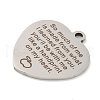 Non-Tarnish Teachers' Day 201 Stainless Steel Pendants STAS-L079-23P-01-2
