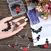 SUNNYCLUE 12Pcs 6 Styles Alloy Emanel Big Pendants FIND-SC0006-48-3