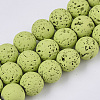 Spray Painted Natural Lava Rock Beads Strands X-G-N0324-C-08-1