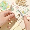 40Pcs 4 Colors Rainbow Iridescent Plating Acrylic Pendants MACR-CJ0001-59-4