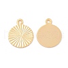 Brass Charms X-KK-R037-223G-1