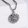 Retro Stainless Steel Eye of Ra Pendant Necklaces for Men HT4952-3-1