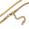 304 Stainless Steel Snake Chains Necklaces for Women NJEW-B079-01A-G-1